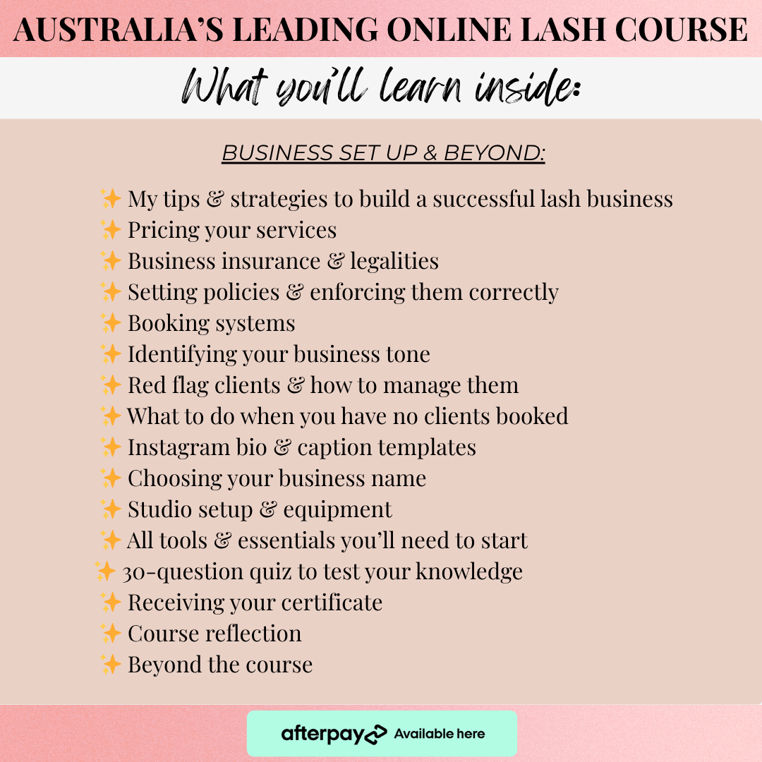 Beauty By Bella K's Online Classic & Volume Lash Course