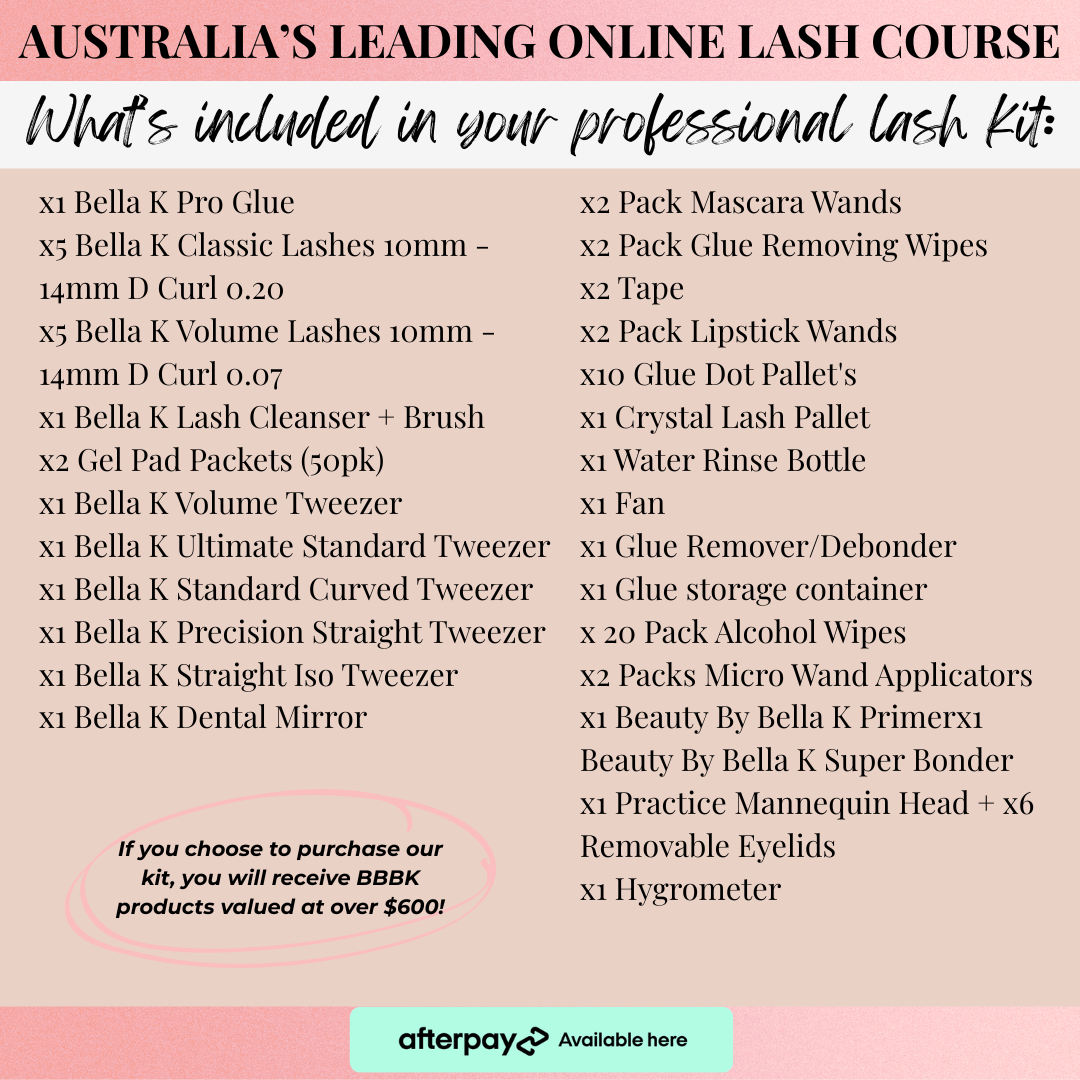 Beauty By Bella K's Online Classic & Volume Lash Course